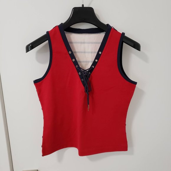 Fila V-neck Sleeveless Tee (fits XS-S) - Picture 1 of 3